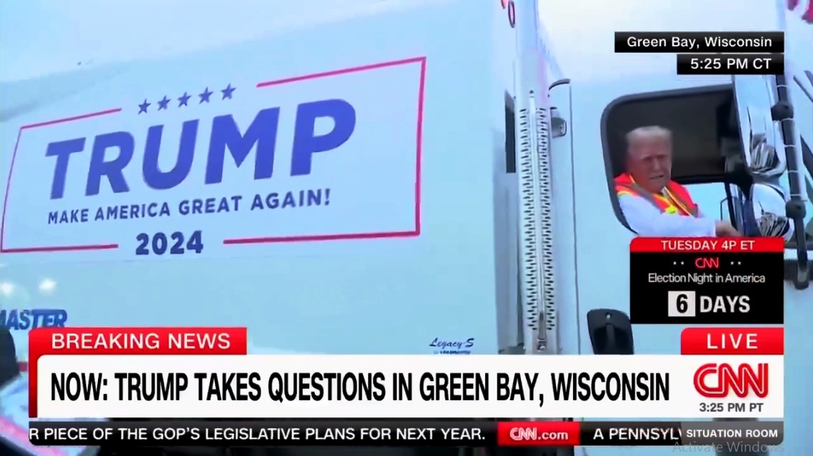 Trump does a Press Conference from a Garbage Truck Following Joe Biden Calling Americans who Support Trump “Garbage”