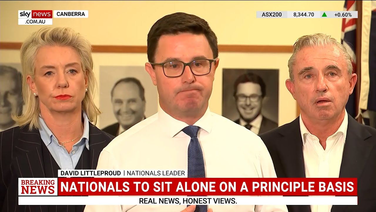 David Littleproud Confirms Nationals Will Not Re-enter Coalition with Liberal Party