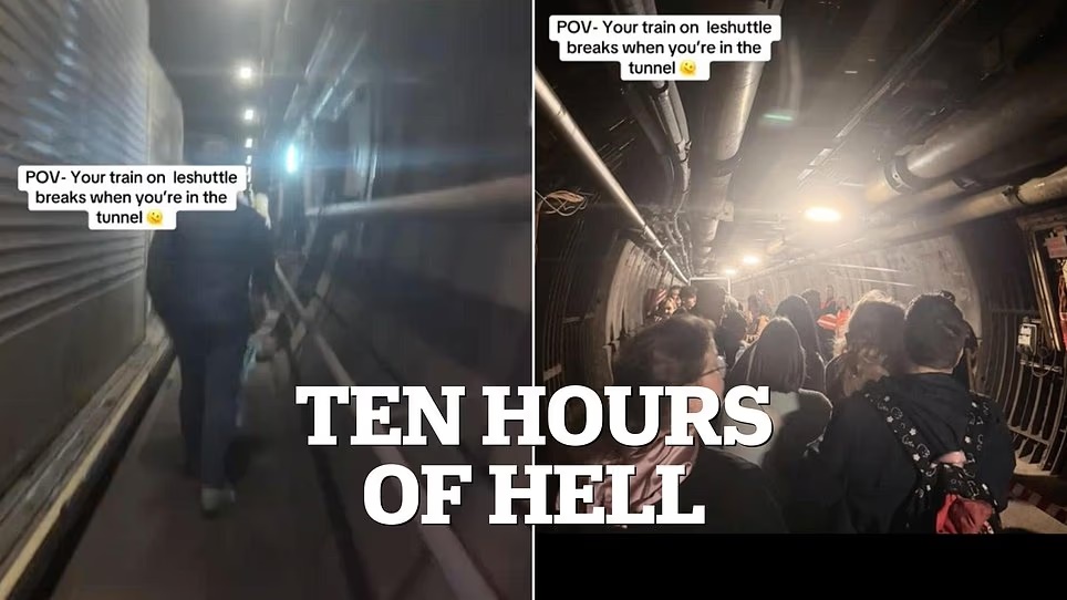 Stranded in Darkness on the Eurostar with Broken Toilets and no Heating: Passengers Reveal Ten-hour Nightmare as others are Forced to Walk through Tunnel after Being Evacuated