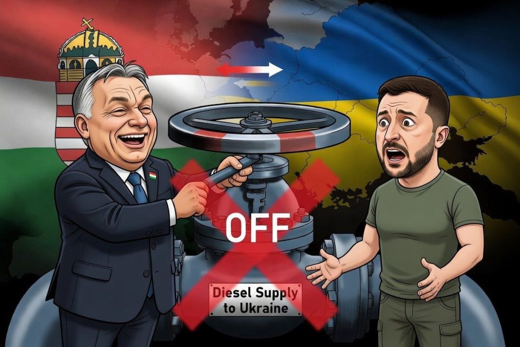 Hungary And Slovakia Has Stopped Supplying Diesel Fuel To Ukraine And Will Not Resume It Until Direct Russian Crude Oil Supply To Hungary Via Ukrainian Transit Through The “Druzhba Pipeline” Resumes
