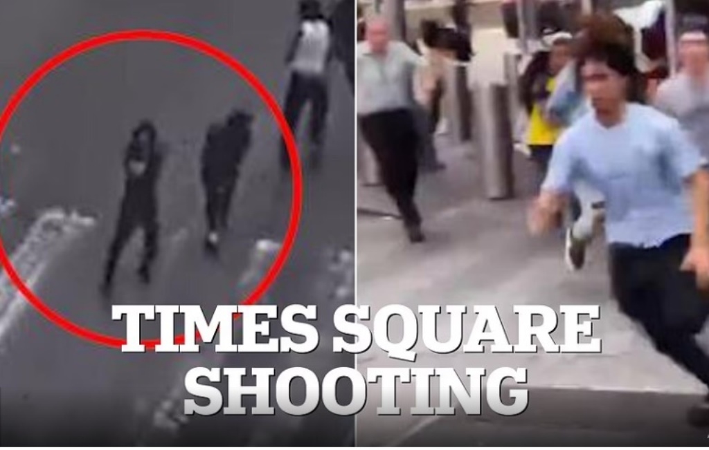 Tourists Run for Their Lives as Gunfire Erupts in New York’s Times Square as Terrified Parents Drag Children to Safety