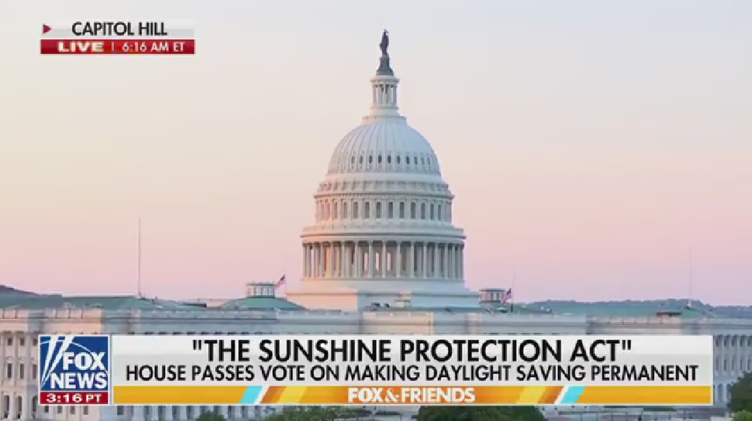 IT’S OFFICIAL: Legislation has PASSED the House to Abolish Changing Clocks Twice Per Year, Making Daylight Saving Time Permanent