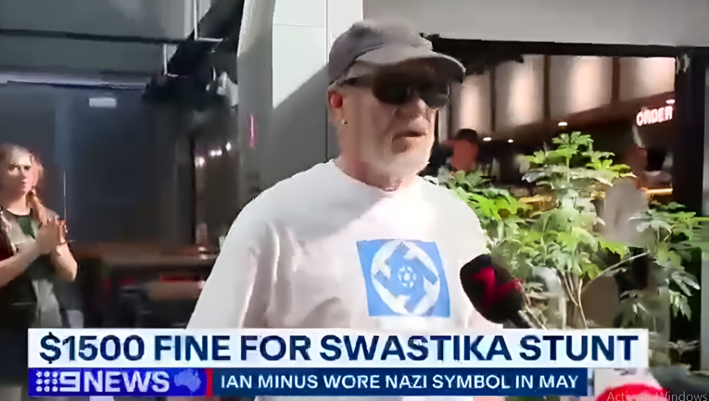 Ian Minus has been Convicted and Fined $1,500 for Wearing a T-shirt with a Banned Nazi Symbol in Sydney