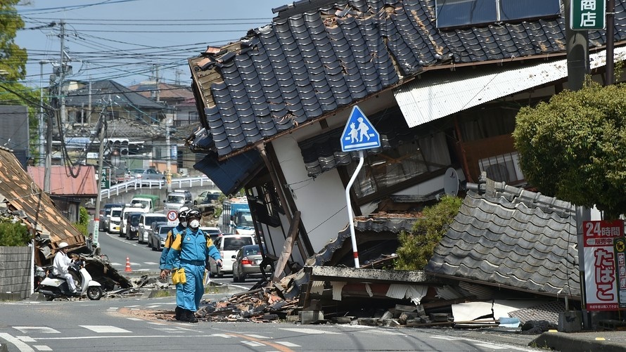 Japan Earthquake Kills At Least 13 as Rescuers Search for People Trapped in Damaged Mall and Factory