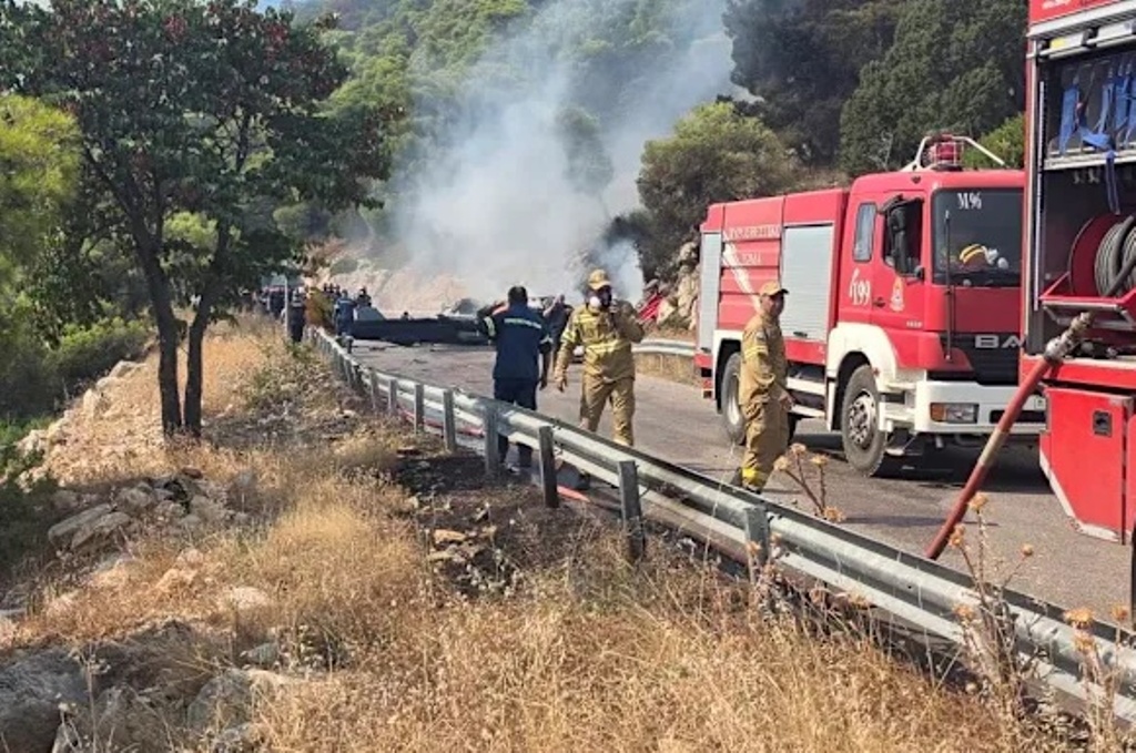 Two Crew Killed after Firefighting Helicopters Collide in Greece, as British Pilot Survives
